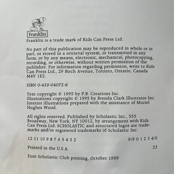 Franklin Set of 3 Childrens Books by Paulette Bourgeois Branda Clark - Picture 7 of 13